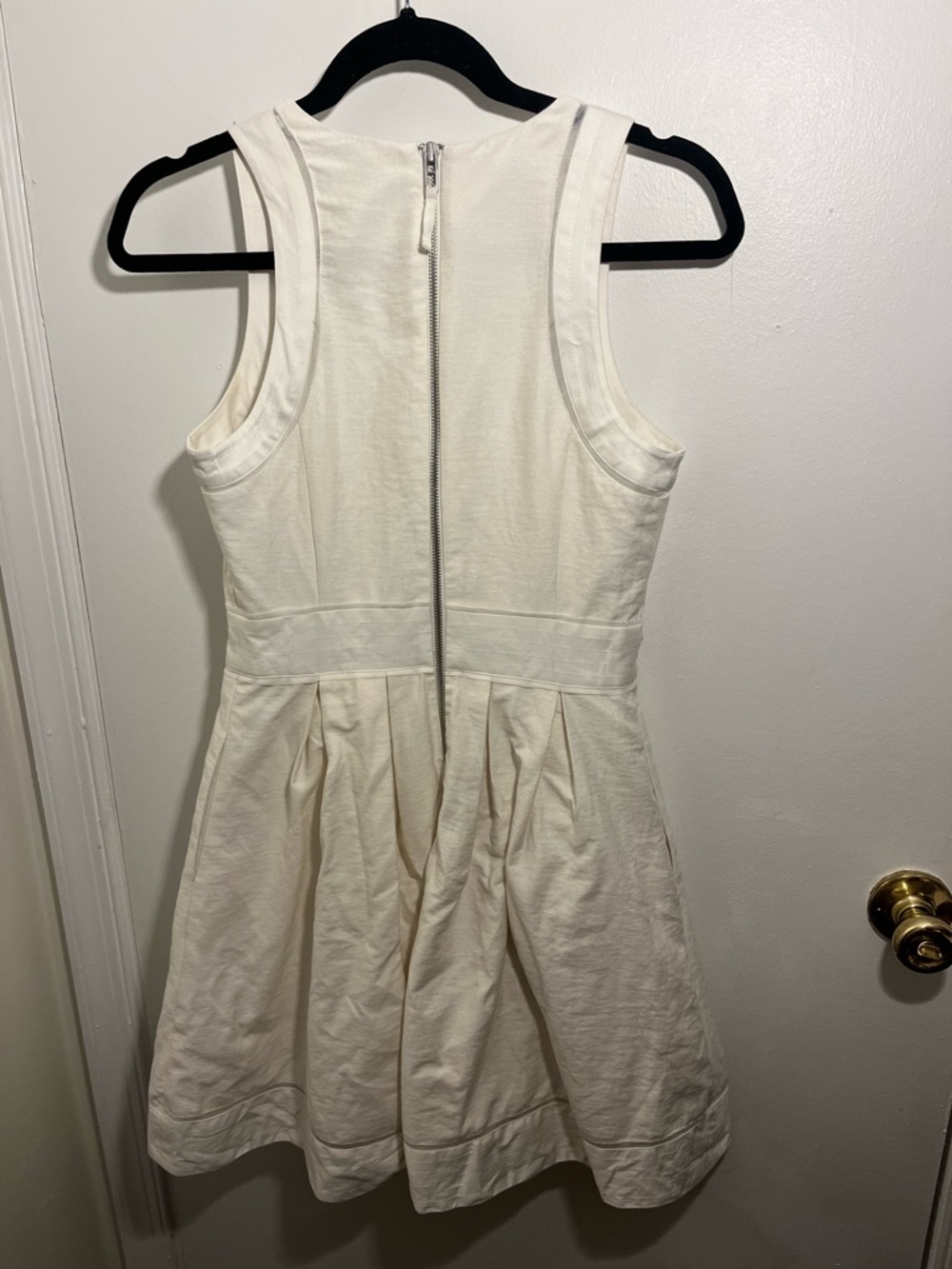 Armani Exchange Cream Textured Sleeveless Dress - Picture 12 of 13